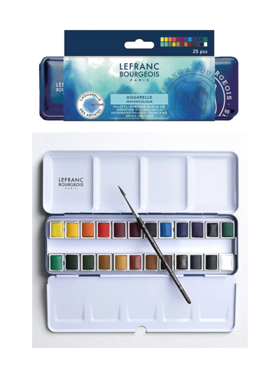 Lefranc Bourgeois Fine Watercolour – Set 24 Mezzi Godet
