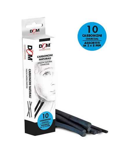 cwr-dom-set-10-carboncini-naturali-assortiti-da-3-a-8-mm