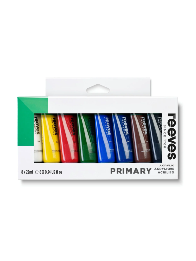 reeves-set-8-acrilici-primari-da-22-ml