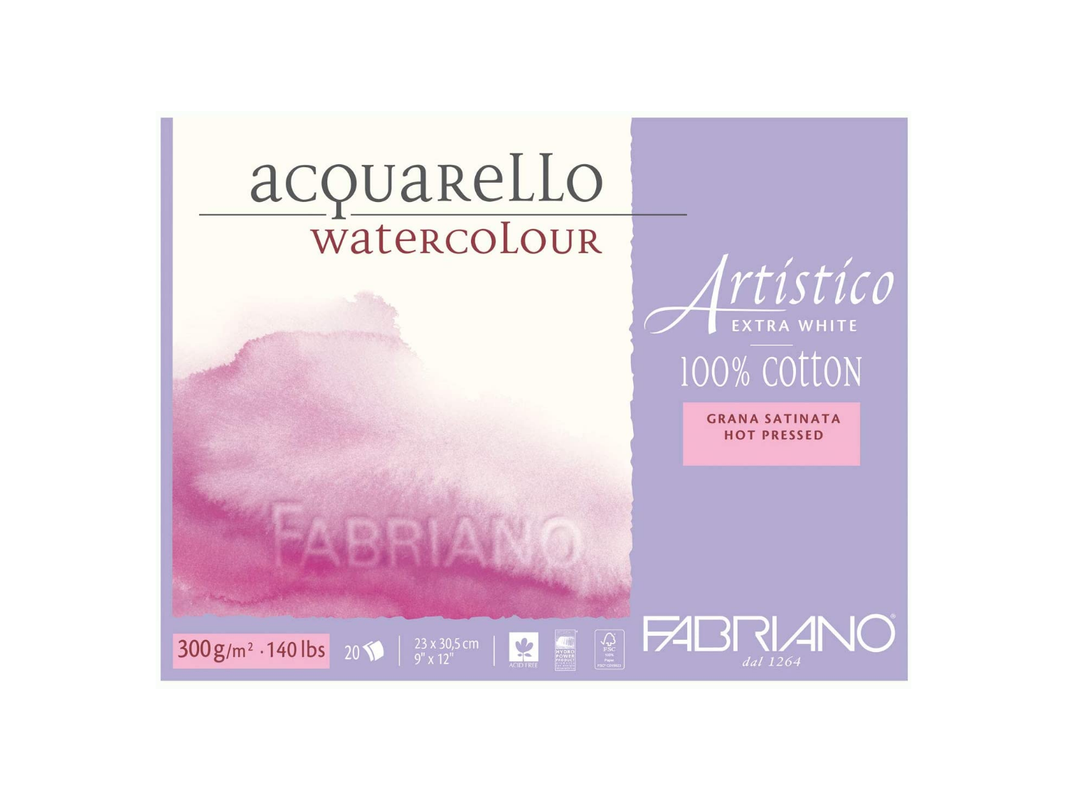 Carta Fabriano Artistico Traditional White in fogli 56x76 cm per