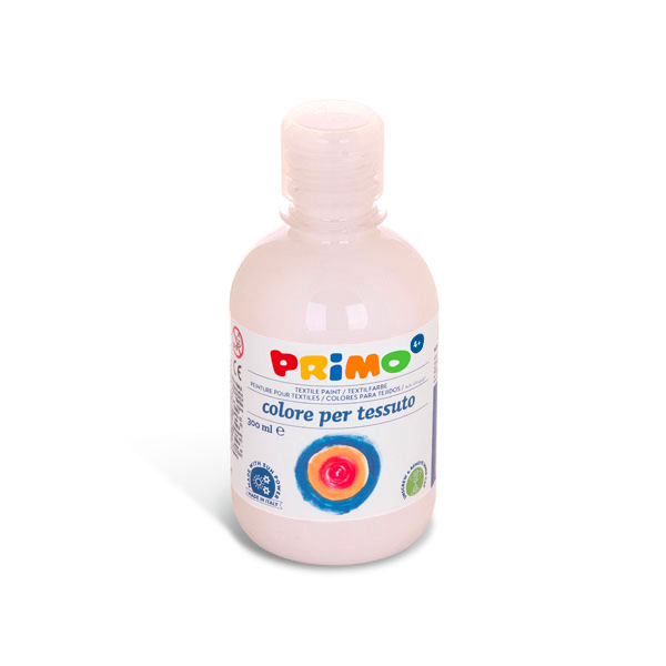 Morocolor PRIMO, 6 Colori acrilici per tessuto in bottiglia da 125 ml,  Intensi e brillanti, Colori da diluire, Permanente, Resistente al lavaggio