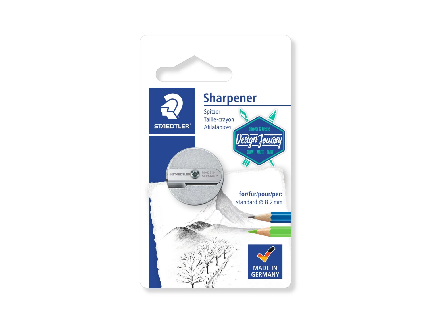STAEDTLER Mars Temperamatite Metallico A Doppio Foro, In Acciaio Inox, 1 Pezzo, Affilatura Perfetta Per Matite Da Disegno E Scrittura