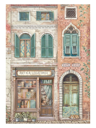 Carta di riso A4 | Blu dream - City of Art Palazzi Venezia