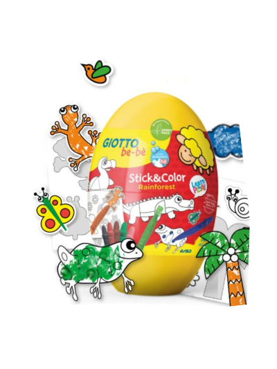 fila-giotto-be-be-stick-color-egg-8-pastelloni-a-cera-con-stickers-adesivi-rain-forest
