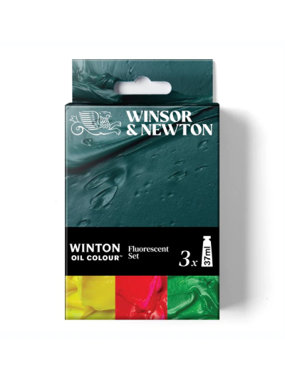 Winton oil Set | Set 3 colori a olio fluorescenti da 37 ml