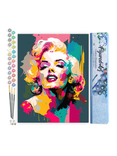 figuredart-paint-by-numbers-foglio-di-tela-predisegnato-40-cm-x-50-cm-diva-astratta