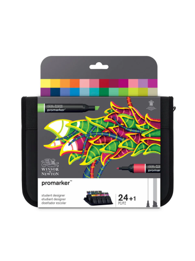 winsor-newton-trousse-da-promarker-24-student-set-astuccio-nero-in-stoffa-con-24-promarker