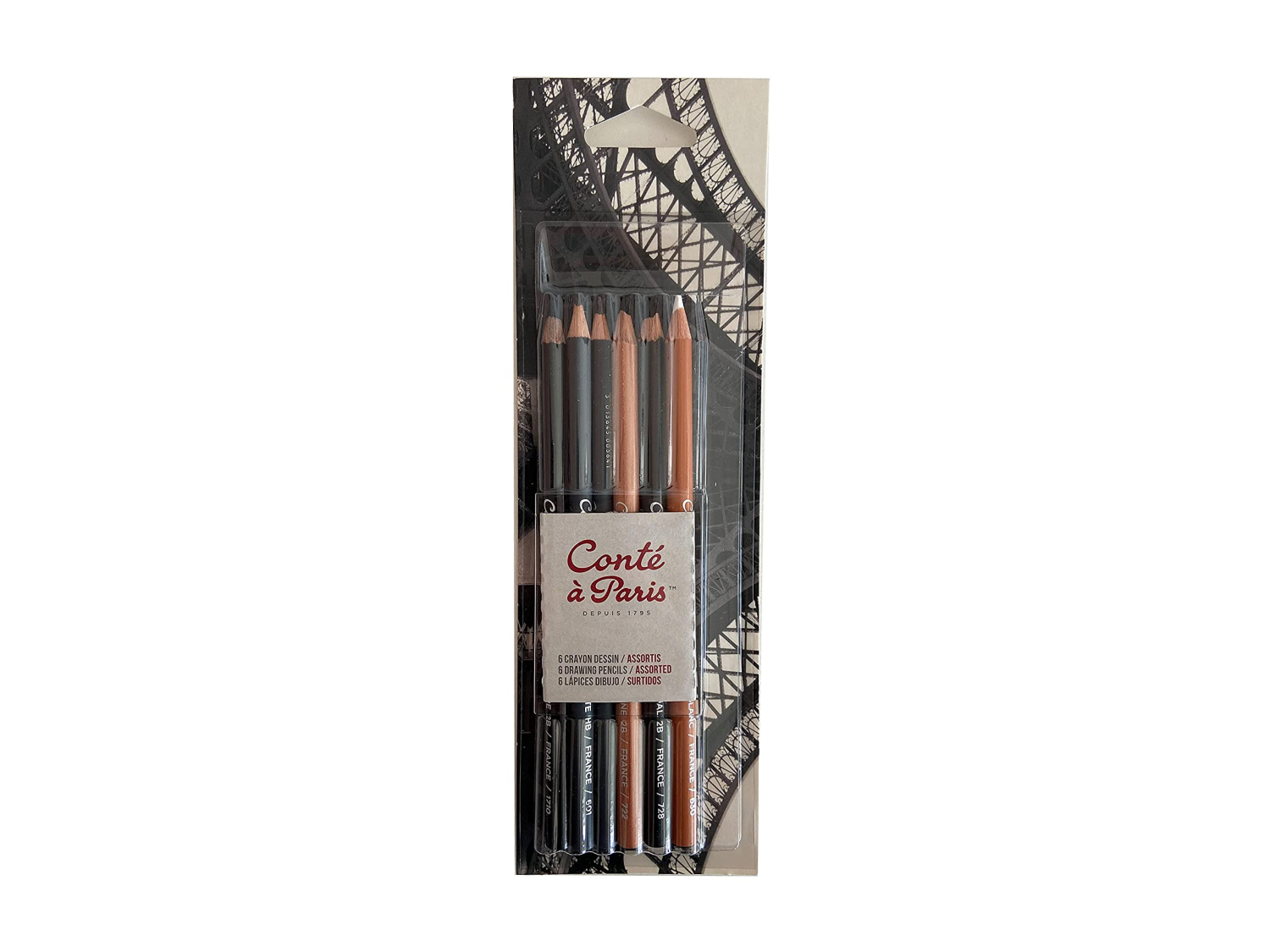 Contè a Paris Set 6 matite da disegno assortite