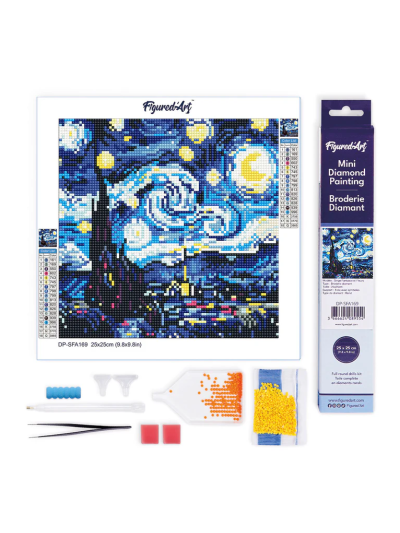 figuredart-mini-diamond-painting-quadri-decorativi-con-strass-25-x-25-cm-notte-stellata