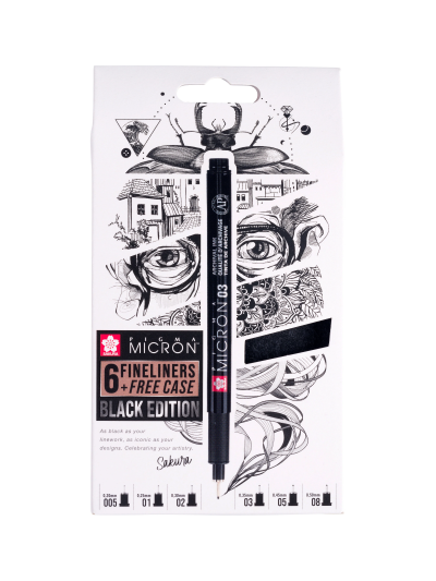 sakura-pigma-micron-black-edition-fineliners-6-pennarelli-di-china-con-astuccio-in-omaggio