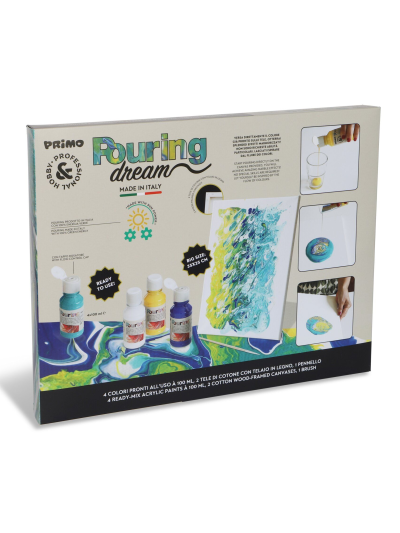 Primo | 4 Colori acrilici per Pouring con accessori