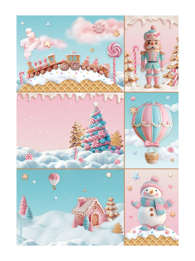 stamperia-carta-di-riso-a4-candy-christmas-cards