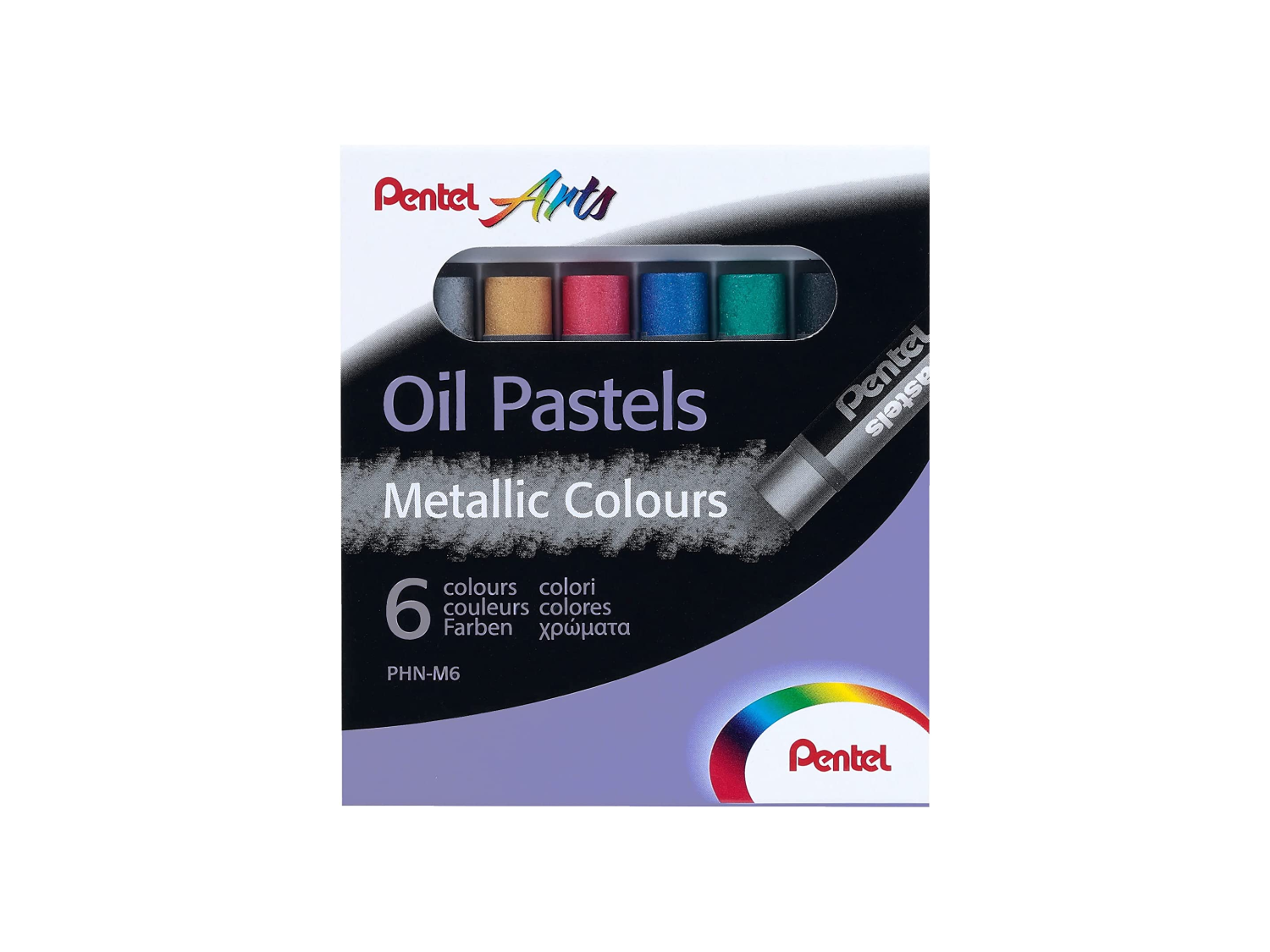 Pentel Oil pastels  6 pastelli ad olio morbidi metallizzati