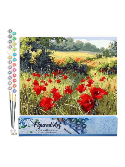 figuredart-paint-by-numbers-foglio-di-tela-predisegnato-40-cm-x-50-cm-papaveri-di-campo