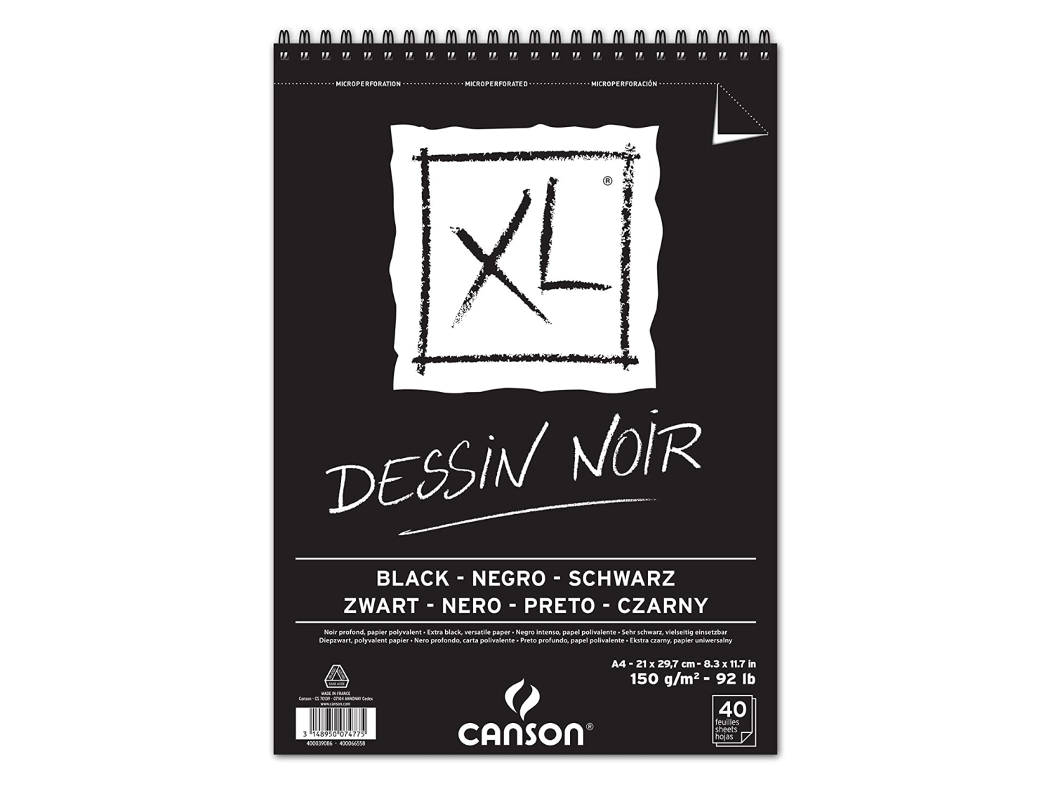 Canson XL DESSIN Nero album 150 gr