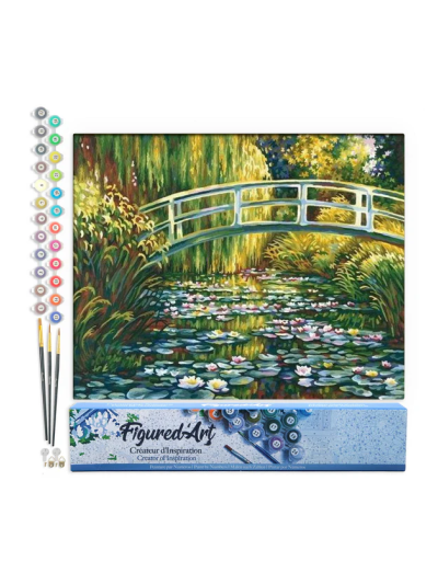 Paint by numbers - Foglio di tela predisegnato 40 cm x 50 cm | Lo stagno delle ninfee di Monet