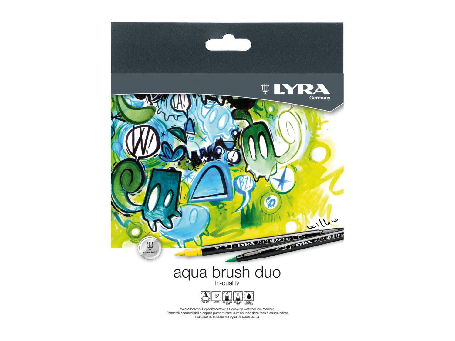 Lyra Aqua Brush DUO  12 Pennarelli acquerellabili a doppia punta