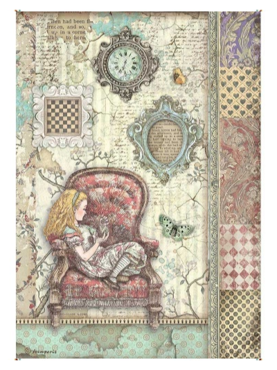 Carta di riso A4 | Alice - On the chair