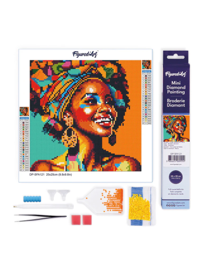 figuredart-mini-diamond-painting-quadri-decorativi-con-strass-25-x-25-cm-regina-africana-pop-art