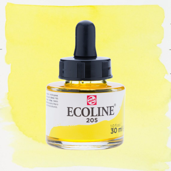 🎨 🖌 ACUARELA LIQUIDA TALENS ECOLINE FRASCO 30 ML. ROJO